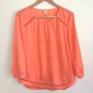 J Crew Factory Coral Blouse